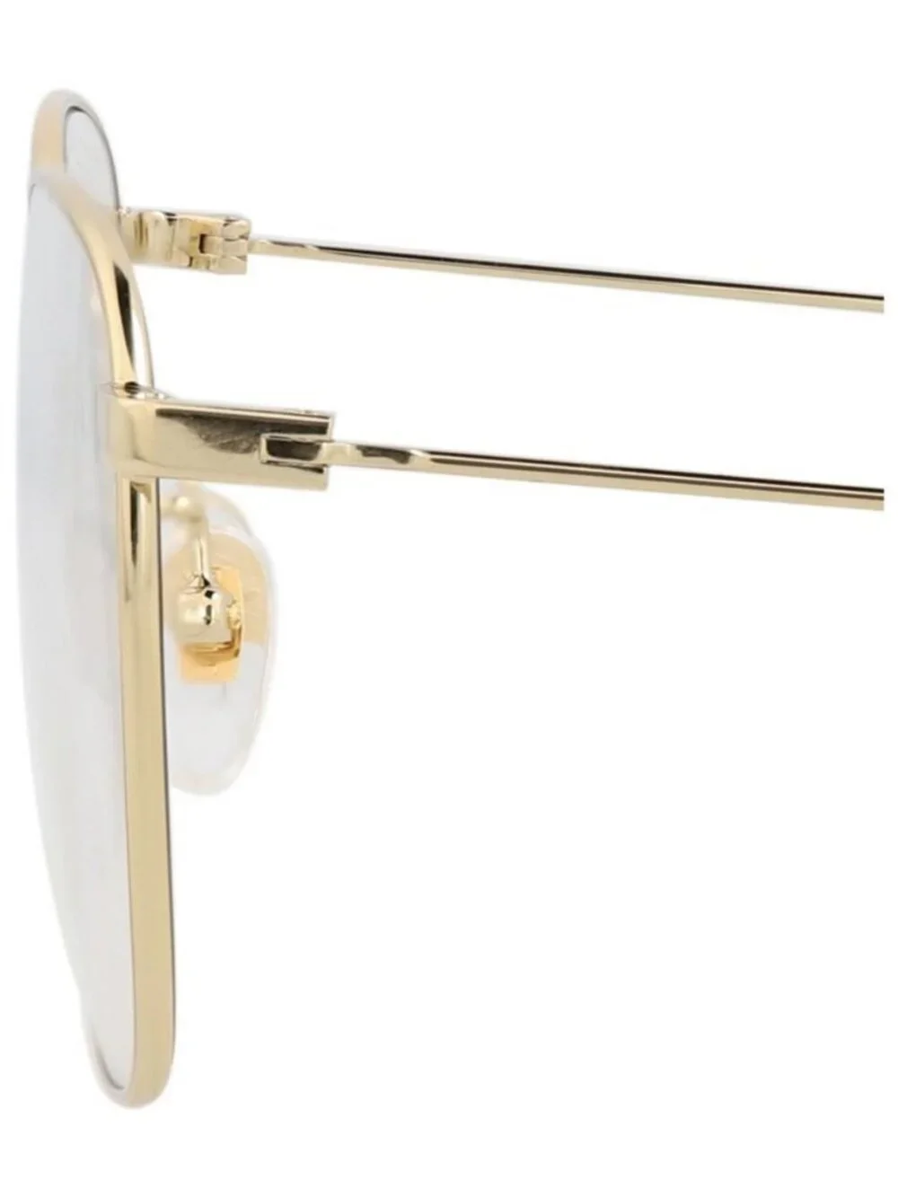 New Gucci Mens Square/Rectangle Gold Gold Transparent Fashion Designer Eyeglasse